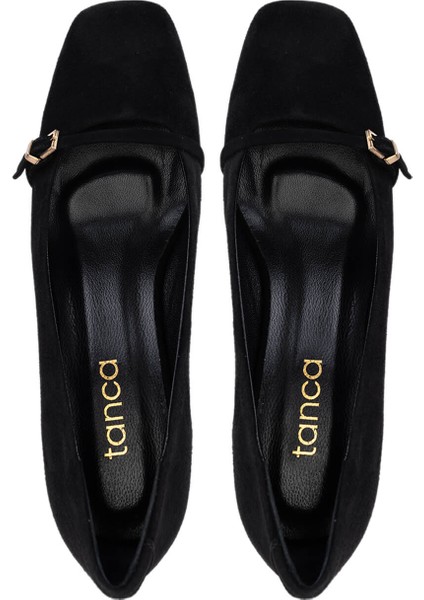 Kadın Hakiki Deri Siyah Süet Klasik Ayakkabı 1135 1301 Bn Ayk SK25-26 Sıyah Suet indirimleri