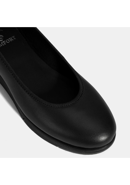 Kadın Siyah Desacomfort Deri Günlük Ayakkabı