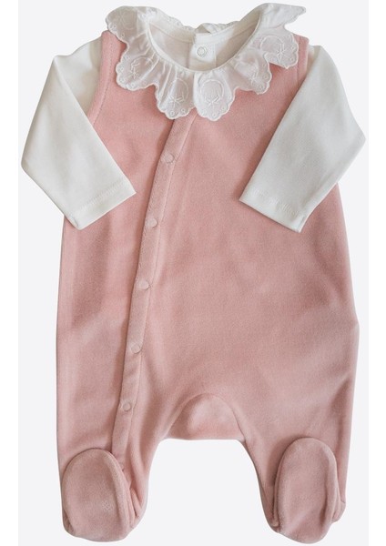 Organik Lily Salopet 2'li Takım Pembe
