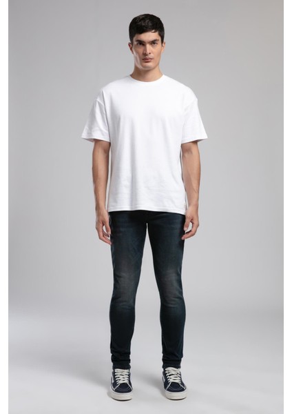 Jack Orta Bel Dar Kesim Dar Paça Mavi Erkek Jean Pantolon