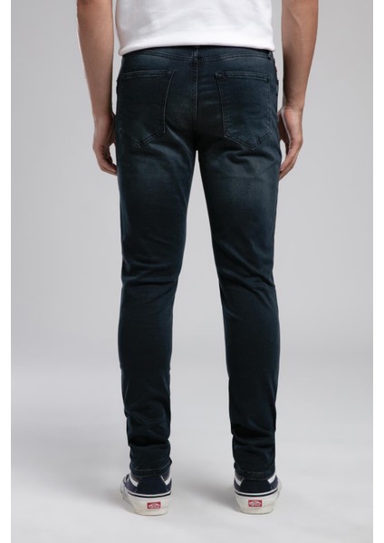 Jack Orta Bel Dar Kesim Dar Paça Mavi Erkek Jean Pantolon modelleri