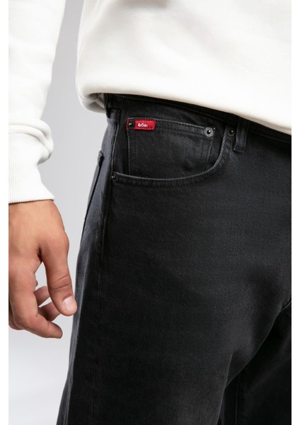 Ricky Yüksek Bel Düz Kesim Düz Paça Siyah Erkek Jean Pantolon fırsatları