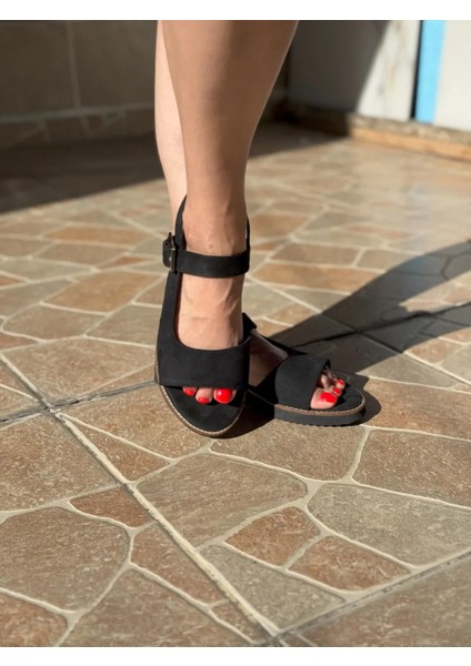 Alviora Kadın Eva Süet Sandalet Rahat ve Zarif Yazlık Tasarım indirimleri