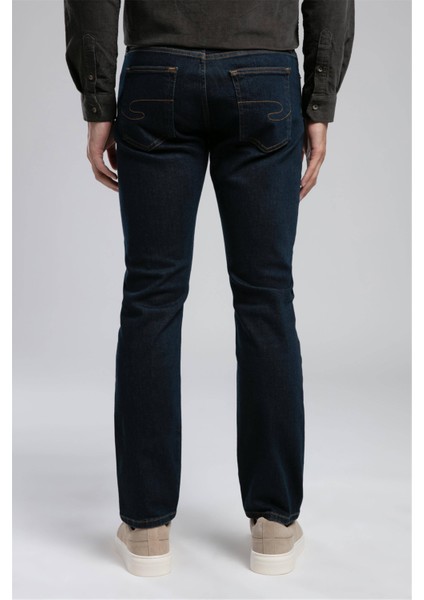 Harry Normal Bel Düz Kesim Düz Paça Mavi Erkek Jean Pantolon modelleri