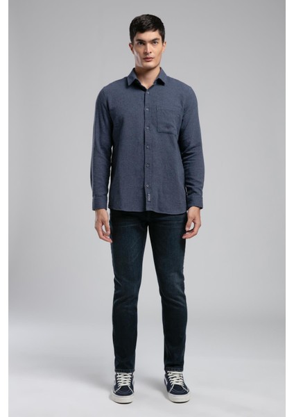 Jagger Normal Bel Dar Kesim Düz Paça Mavi Erkek Jean Pantolon