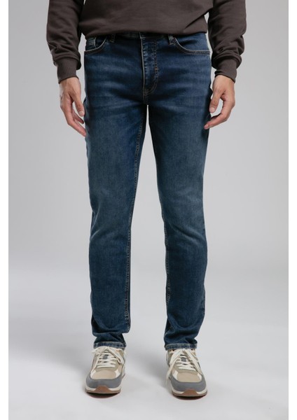 Jack Normal Bel Dar Kesim Dar Paça Mavi Erkek Jean Pantolon fiyatları