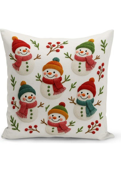 Yılbaşı Serisi Çift Tarafı Dijital Baskılı 4'lü Kırlent Kılıfı Seti (Christmas Noel Cushion Cover) modelleri