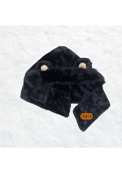 Kulak Detaylı Peluş Ikisi Bir Arada Bere ve Şal | Yumuşacık ve Sıcacık Kış Şapkası fırsatları