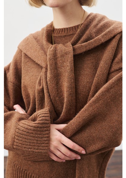 Chunky Oversıze Kazak Sıcak Kahve indirimleri