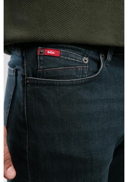 Harry Orta Bel Düz Kesim Düz Paça Erkek Jean Pantolon Ferb Cab Dark fırsatları