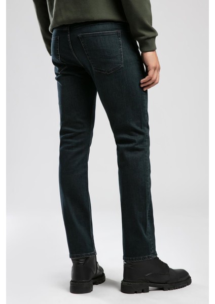 Harry Orta Bel Düz Kesim Düz Paça Erkek Jean Pantolon Ferb Cab Dark indirimleri