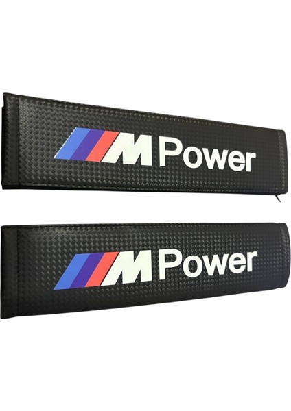 M Power Logolu Suni Deri Emniyet Kemer Pedi ( 2 Adet )