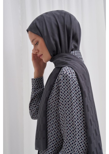 Küpçizgi Jakar Italyan Ipekli Şal Antrasit fırsatları