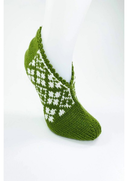 2 Çift El Örgüsü Kışlık Şık Kadın Yün Patik Set 9 indirimleri