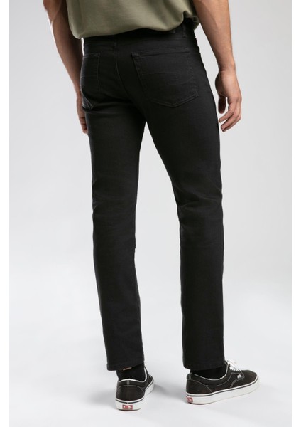Harry Normal Bel Normal Kesim Düz Paça Siyah Erkek Jean Pantolon modelleri