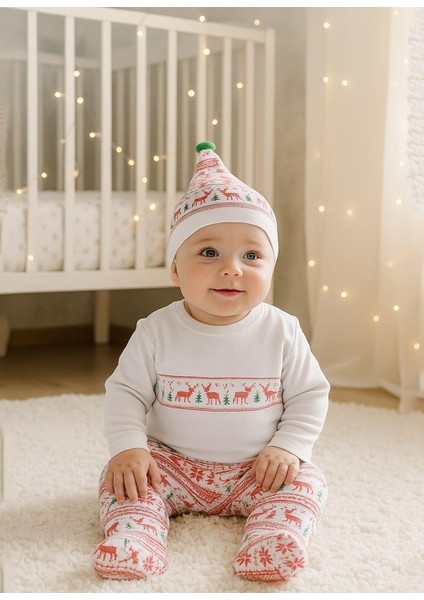 Organik Nordic 3'lü Takım Kırmızı