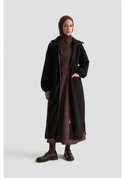 Yüksek Yaka Örme Giyçık 25KD1503 Siyah