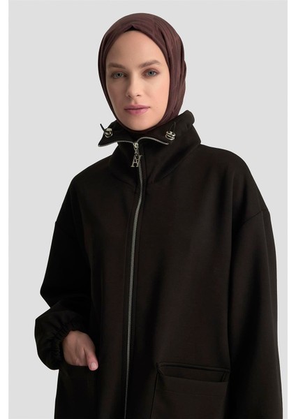 Yüksek Yaka Örme Giyçık 25KD1503 Siyah fırsatları