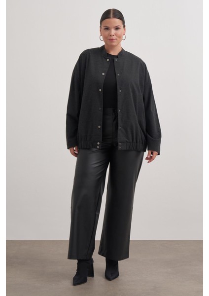 Astarlı Cep Detaylı Bomber Ceket