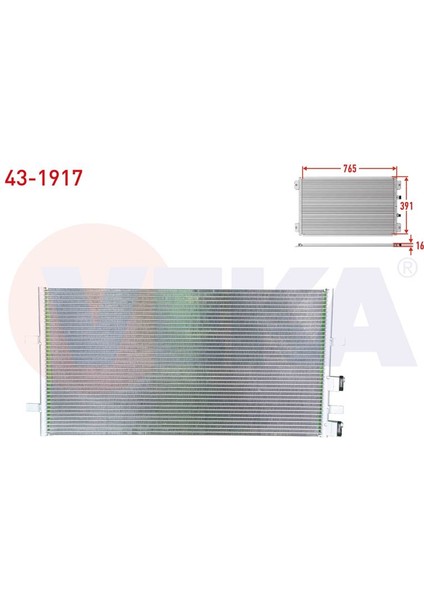 VEKA-43-1917 - Klıma Radyatoru Ford Transıt (V347) 2.2 Tdcı M-T 2006-2014