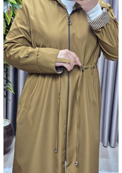 Kadın Tesettür Giyim Büyük Beden Fransız Boy Mevsimlik Trençkot fırsatları