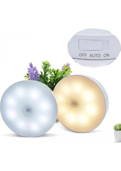 Şarjlı Sensörlü Gece LED Lambası (K95)