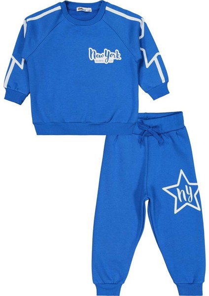 New York Yıldız Baskılı 2-5 Yaş Eşofman Takımı - Mavi 3-4 Yaş modelleri