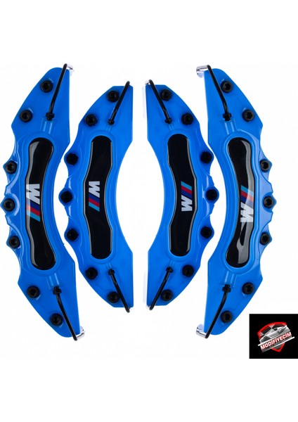 Mavi Bmw M 4'lü Kaliper Seti Yapıştırma Logolu