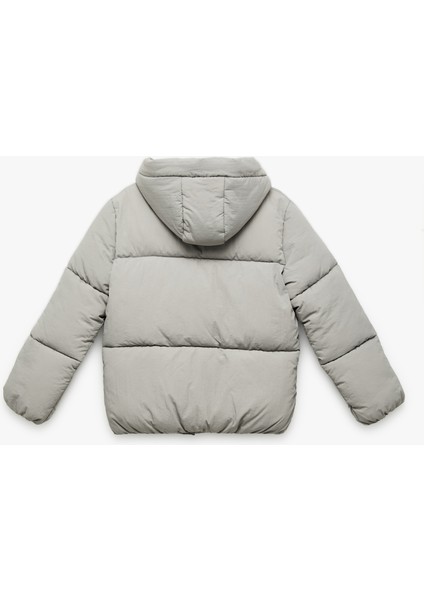 Uzun Kollu Kapşonlu Şişme Mont fiyatları