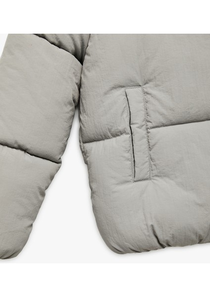 Uzun Kollu Kapşonlu Şişme Mont modelleri