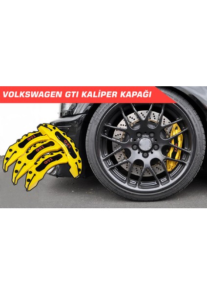 Sarı Gtı (Kırmızı) 4'lü Kaliper Seti Yapıştırma Logolu modelleri