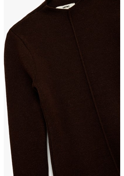 Hafif Dik Yaka Uzun Kollu Triko Kazak indirimleri