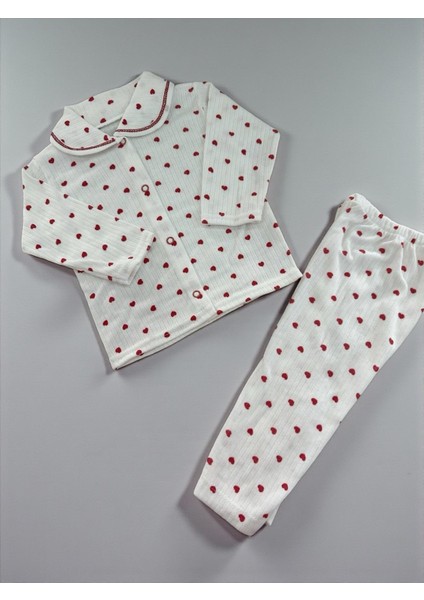 Kalp Baskılı Kız Bebek Pijama Takımı fiyatları
