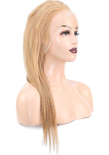 Düz Front Lace Gerçek Tül Peruk / Sıcak Karamel / 60/65CM modelleri