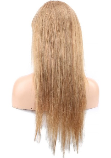 Düz Front Lace Gerçek Tül Peruk / Sıcak Karamel / 60/65CM indirimleri