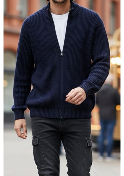 Loken Tam Fermuarlı Dik Yaka Kalın Erkek Hırka fiyatları