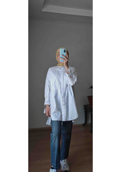 Kol Detaylı Uzun Gömlek