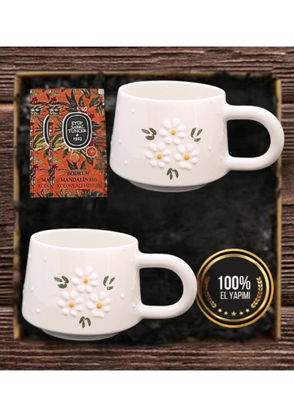 El Yapımı Hediyelik 2’li Kupa Seti