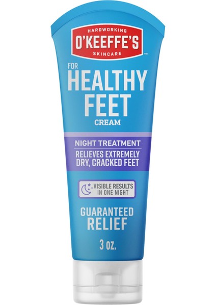 Sağlıklı Ayaklar Için Gece Bakımı Ayak Kremi - 3 Oz Tüp (1 Paket) - Aşırı Çatlak, Kuru Ayaklar, Cilt Bakımını Onarmak Için Gecelik Rahatlama Garantisi