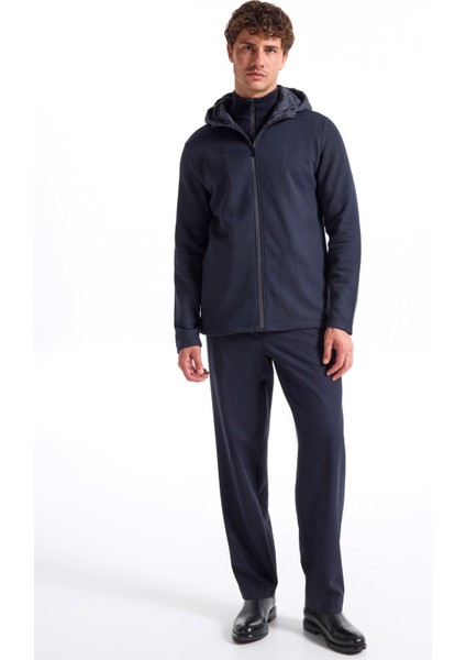 Kapüşon Yaka Düz Lacivert Erkek Sweatshırt F5WM-SWT 2249 modelleri