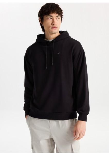 Kapüşon Yaka Siyah Erkek Sweatshırt M5WM-SWT1515 fiyatları