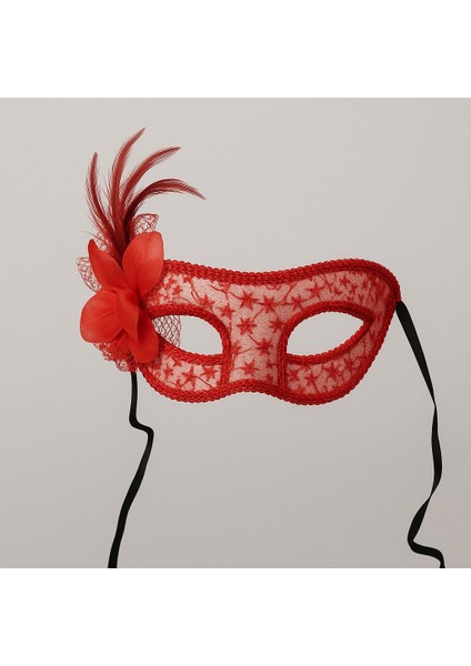 3 Lü Dantel Desenli Çiçek ve Tüylü Parti Maske Seti - 3 Adet fiyatları