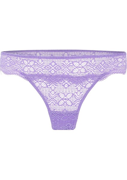 Anna 2736 Dantelli Dekolte Sütyen ve Külot Takımı- Dolgusuz Lila indirimleri