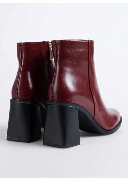 Bordo Kadın Topuklu Bot Block-Bella modelleri