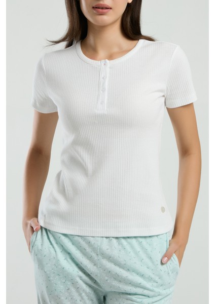 Kadın Kaşkorse Kumaş Kısa Kollu Pijama Takımı fiyatları