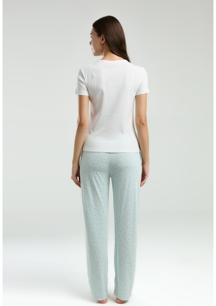 Kadın Kaşkorse Kumaş Kısa Kollu Pijama Takımı fırsatları