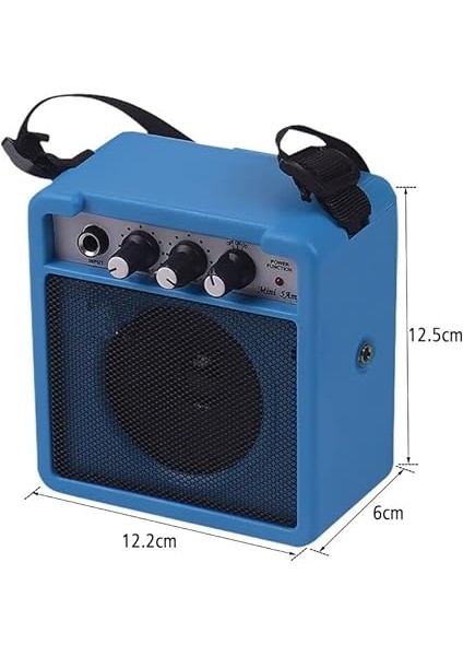 Mini Gitar Amfisi Amp Hoparlör, 3,5 mm ve 6,35 mm Girişli 1/4 Inç Çıkış, Ses Tonu Ayarını Overdrive'ı Destekler modelleri
