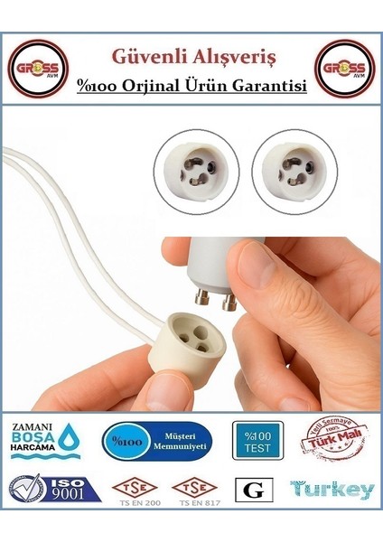 Gu-10 Porselen Duy - Orjinal Ürün - 2 Adet