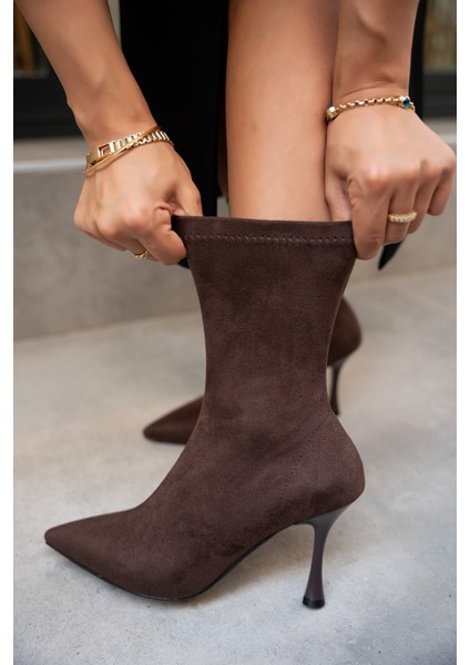 Prino Acı Kahve Süet Streç Bot modelleri