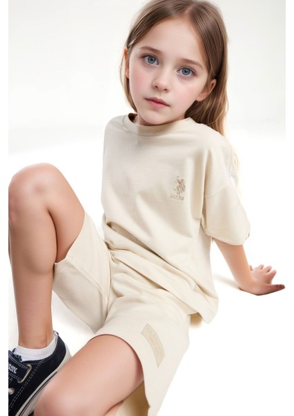 Kız Çocuk Giyim %100 Pamuklu T-Shirt & Şort Ikili Set US01.LL.01.P4.O017